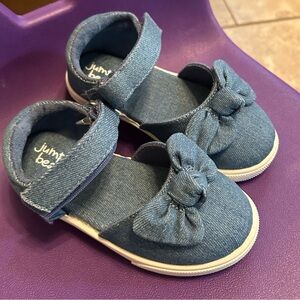 Jumping Beans Blue Denim Kids Sandals with Bow